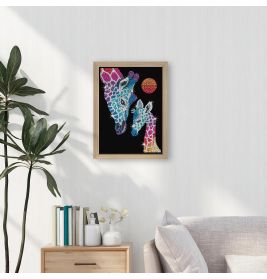 Sequin Art Blue Premium - Giraffe & Kalb