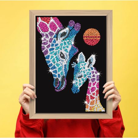 Sequin Art Blue Premium - Giraffe & Kalb