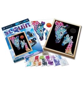 Sequin Art Blue Premium - Giraffe & Kalb