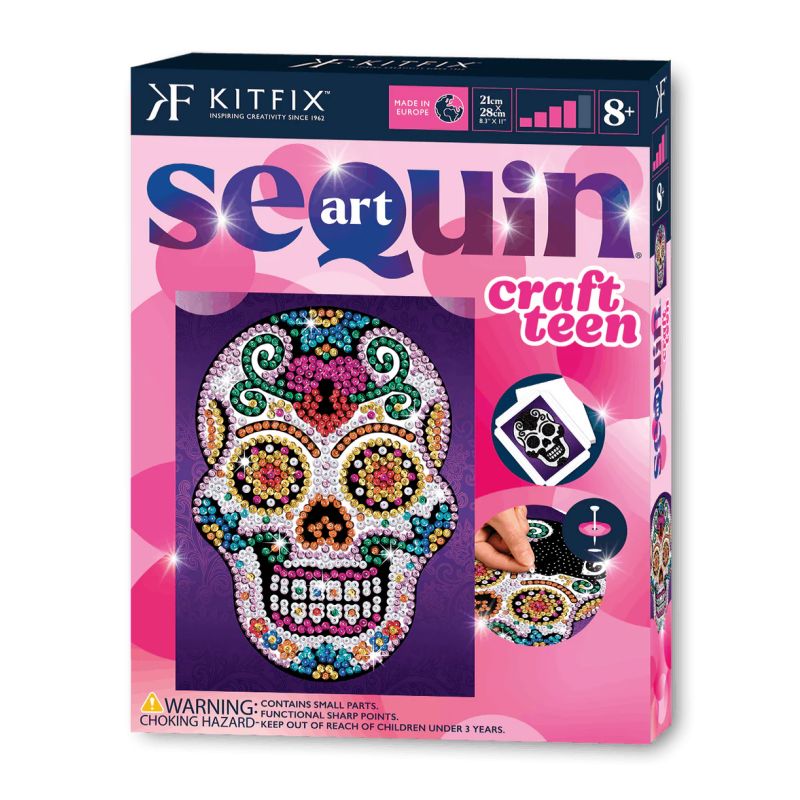 Sequin Art Craft Teen - Zuckerschädel