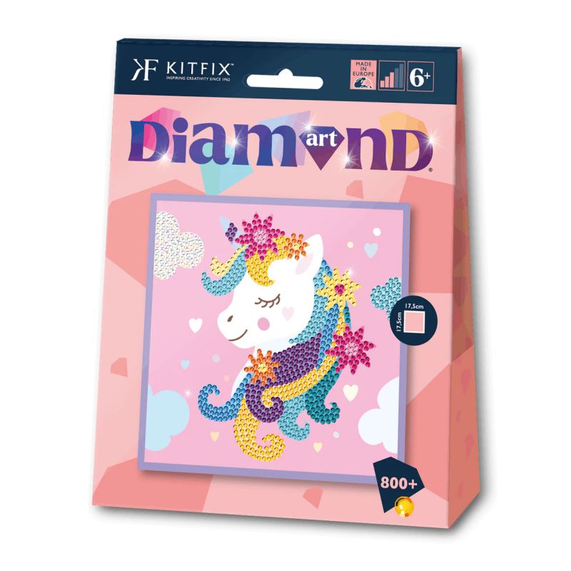 Diamond Art Junior - Blumen- -Einhorn