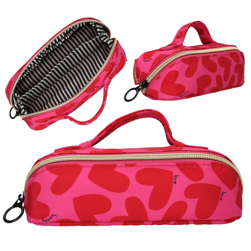 Depesche PENfection Mehrzwecktasche Herz – Stylische Stiftetasche & Organizer für Schule & Freizeit