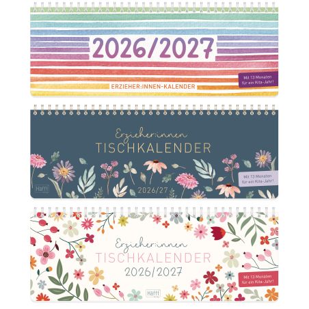 Häfft Erzieher/innen Tischkalender 2026/2027 sortiert – Kita-Planung leicht gemacht