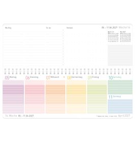 Häfft® Tischkalender 2026/2027 Rainbow – Bunte Planung & Blickfang