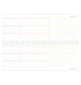 Häfft® Tischkalender 2026/2027 Rainbow – Bunte Planung & Blickfang