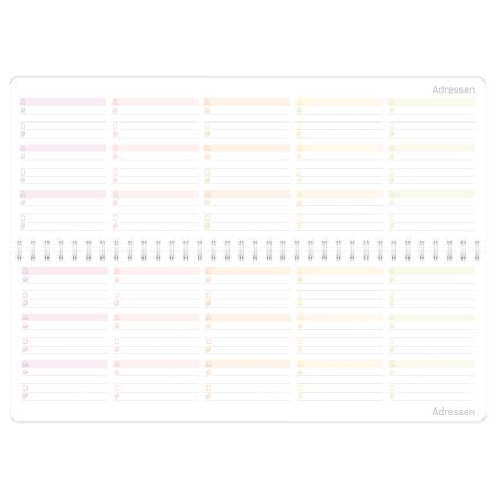Häfft® Tischkalender 2026/2027 Rainbow – Bunte Planung & Blickfang
