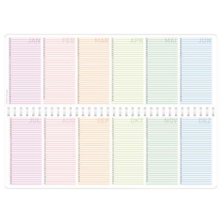 Häfft® Tischkalender 2026/2027 Rainbow – Bunte Planung & Blickfang