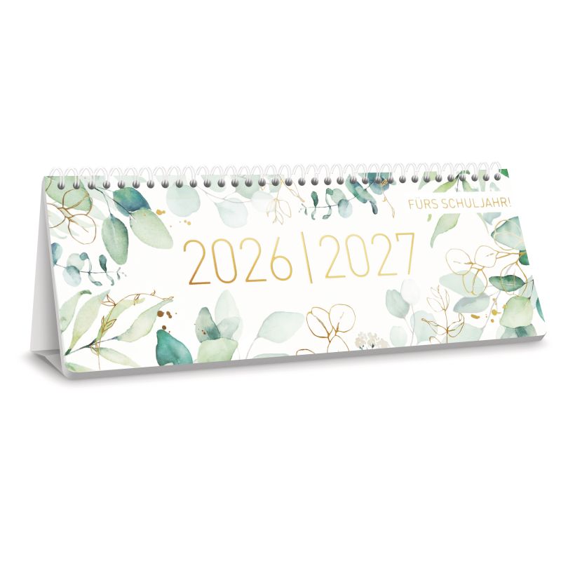 Häfft® Tischkalender 2026/2027 Blattgold – Eleganter Planer für 2 Jahre