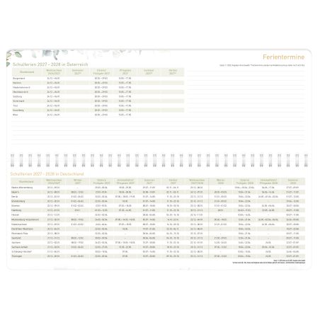Häfft® Tischkalender 2026/2027 Blattgold – Eleganter Planer für 2 Jahre