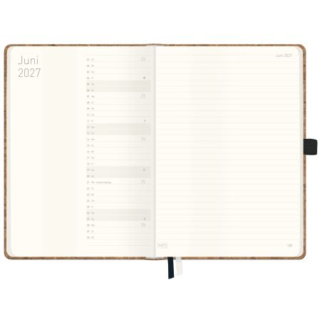 Häfft® Wochen Notiz Timer Classic A5 2026/2027 Kork – Nachhaltig & Strukturiert