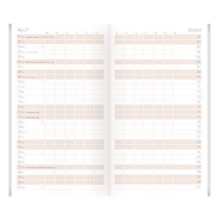 Häfft® Monatskalender Pocket slim 2026/2027 – Diskrete Planung, sortierte Designs