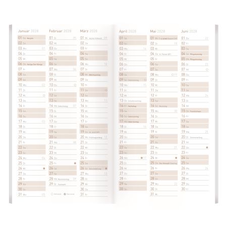 Häfft® Monatskalender Pocket slim 2026/2027 – Diskrete Planung, sortierte Designs