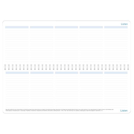 Häfft® Tischkalender Königsblau 2026/2027 – Eleganz für den Schreibtisch