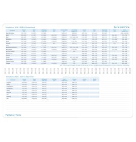 Häfft® Tischkalender Königsblau 2026/2027 – Eleganz für den Schreibtisch