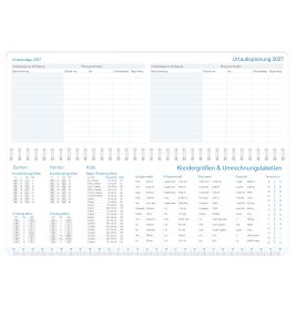 Häfft® Tischkalender Königsblau 2026/2027 – Eleganz für den Schreibtisch