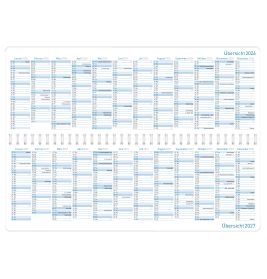 Häfft® Tischkalender Königsblau 2026/2027 – Eleganz für den Schreibtisch