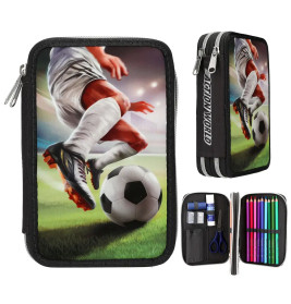 Action World 2 Fach Federtasche Fussball