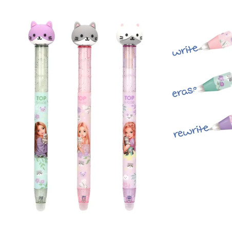 TOPModel Radierbarer Gelstift mit Katze BLOOMING KITTY