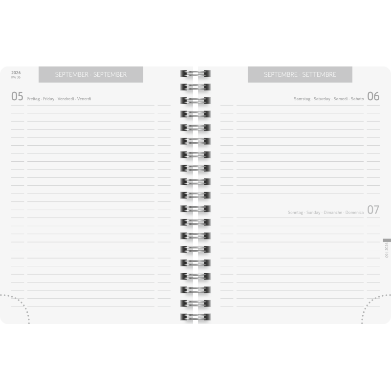 Schülerkalender A6 PP PlainBlack