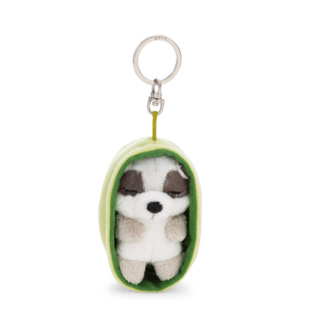 Schlüsselanhänger Sleeping Pets Waschbär hellgrün 8cm