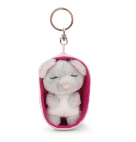 Schlüsselanhänger Sleeping Pets Maus 8cm hellrosa 8cm
