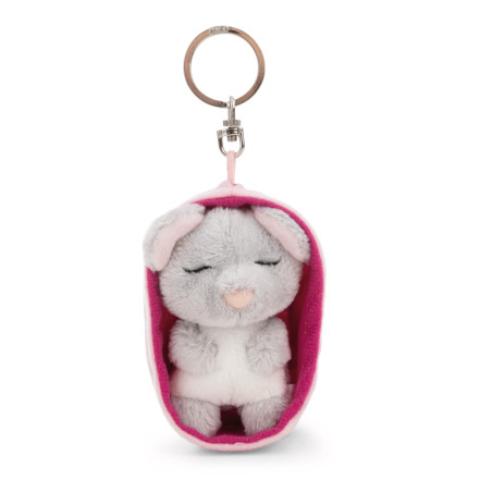 Schlüsselanhänger Sleeping Pets Maus 8cm hellrosa 8cm