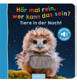 Carlsen Verlag Hör rein: Tiere in der Nacht | Fühl- & Soundbuch ab 1,5 Jahren | Motorik