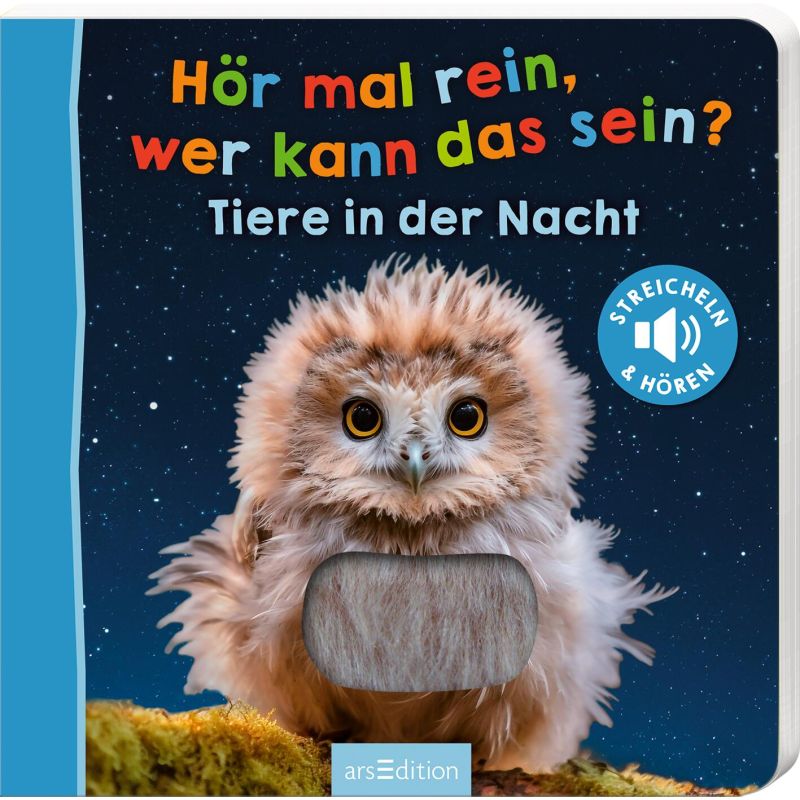 Carlsen Verlag Hör rein: Tiere in der Nacht | Fühl- & Soundbuch ab 1,5 Jahren | Motorik