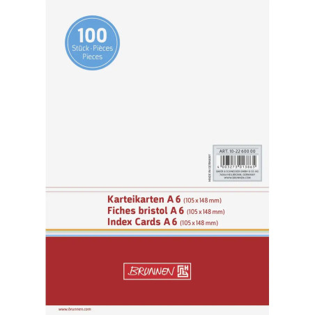BRUNNEN 102260000  Karteikarten  weiß