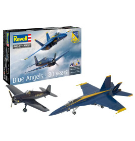 Geschenkset Blue Angels - 80 Jahre, Revell Modellbausatz mit Basiszubehör