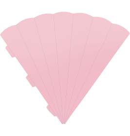 Schultüte eckig, 69 cm, rosa