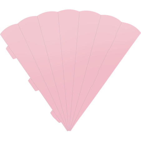 Schultüte eckig, 69 cm, rosa