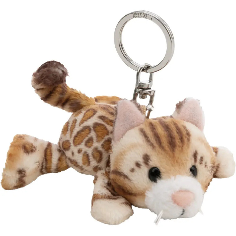 Schlüsselanhänger Katze Bengal 10cm liegend