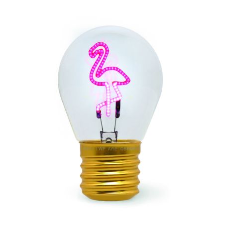 Tischlampe Flamingo Glühbirnenform