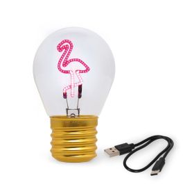 Tischlampe Flamingo Glühbirnenform