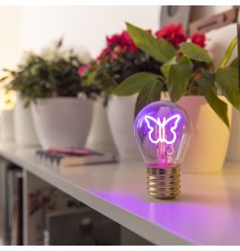 Tischlampe Butterfly Glühbirnenform