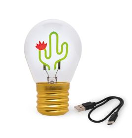 Tischlampe in Glühbirnform Cactus