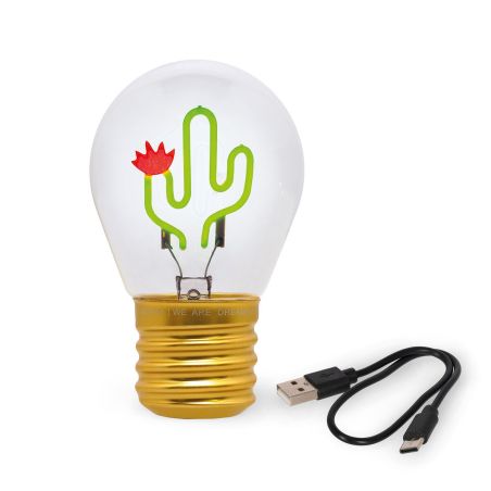 Tischlampe in Glühbirnform Cactus