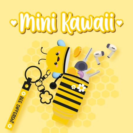 LEGAMI MILANO Mini Kawaii Geldbörse Biene mit Anhänger – Charmant & praktisch