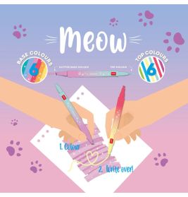 Meow - Set of 6 Dual-Tip Layer ing Mar - Multicolor
