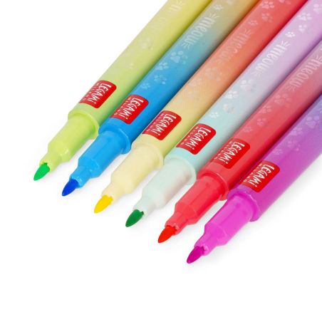 Meow - Set of 6 Dual-Tip Layer ing Mar - Multicolor