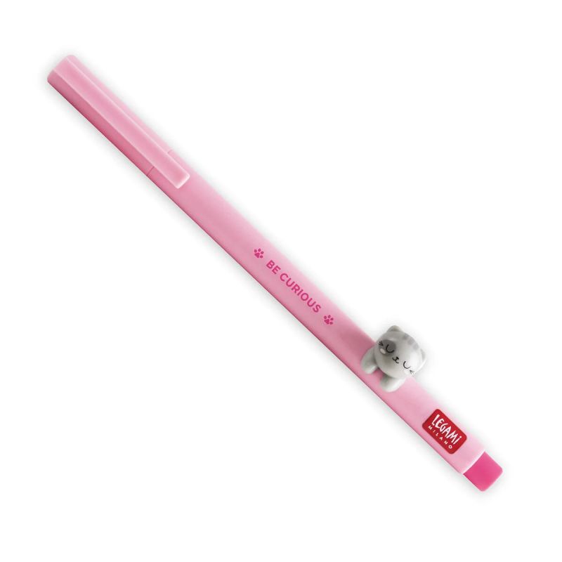 GEL PEN WITH ANIMAL DECORATION - Kitty