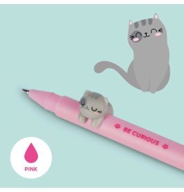 GEL PEN WITH ANIMAL DECORATION - Kitty