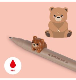 GEL PEN WITH ANIMAL DECORATION - Teddy Bear