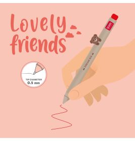 GEL PEN WITH ANIMAL DECORATION - Teddy Bear