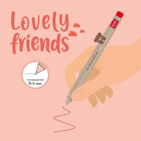 GEL PEN WITH ANIMAL DECORATION - Teddy Bear