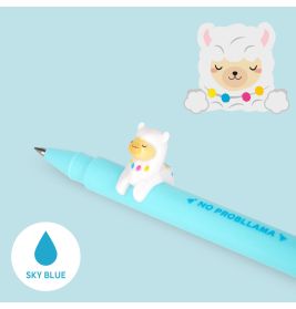GEL PEN WITH ANIMAL DECORATION - Llama