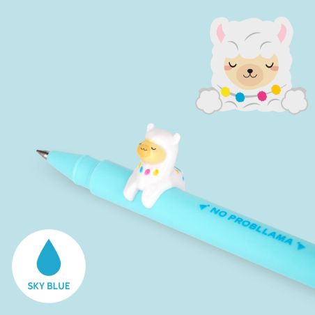 GEL PEN WITH ANIMAL DECORATION - Llama