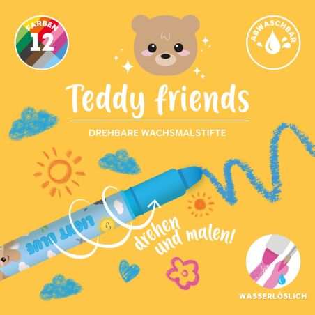 Teddy Friends 12 Colour Stifte