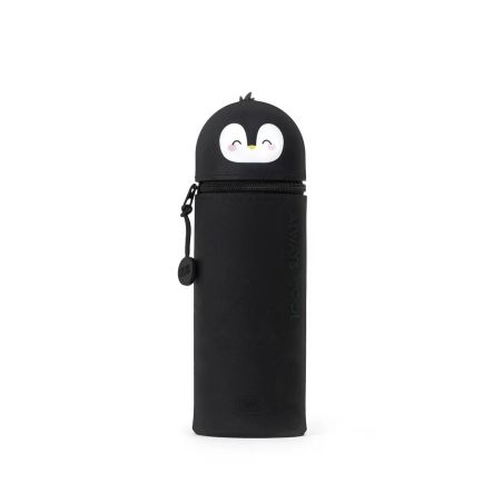 2-in-1 Silicone Pencil Case Kawaii - Penguin